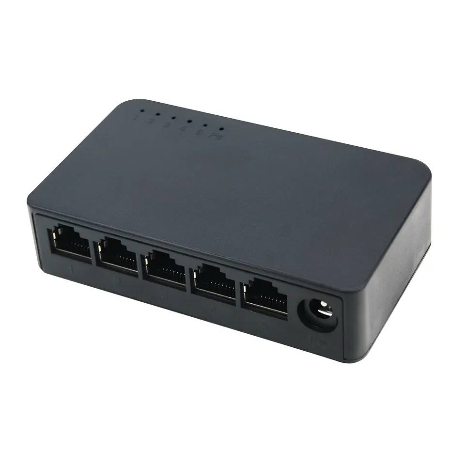Network Switch Mini 5Ports Switch Ethernet 1000Mbps/100Mbps Gigabit High Performance Smart Switcher RJ45 Hub Internet Injector 3