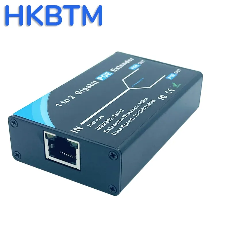 Gigabit 2 Port POE Extender, IEEE 802.3af/at PoE+ Standard, 10/100/1000Mbps, POE Repeater 100 meters(328 ft), Extender 4