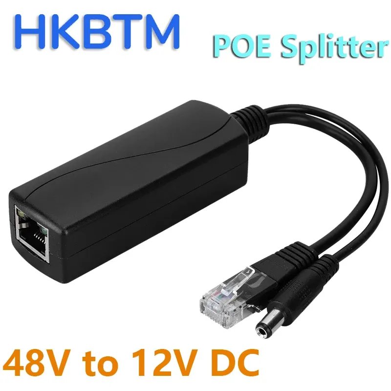 48V To 12V POE Connectors Adapter Cable Splitter Injector Power Supply for Huawei for Hikvision 2022 New