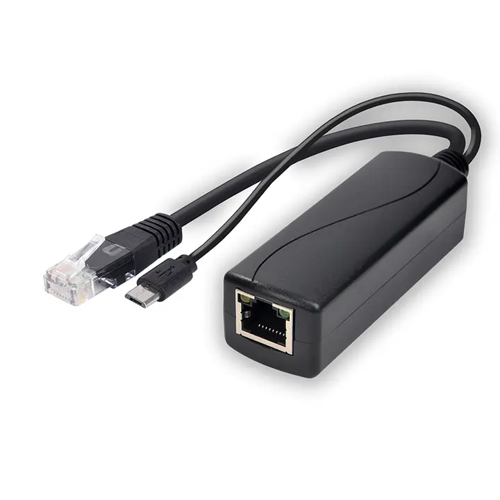 HKBTM POE Splitter 48V To 5V 12V Micro USB tpye-C BarrelJack Power Supply for Huawei for Hikvision for Bobcat for Raspberry Pi detail