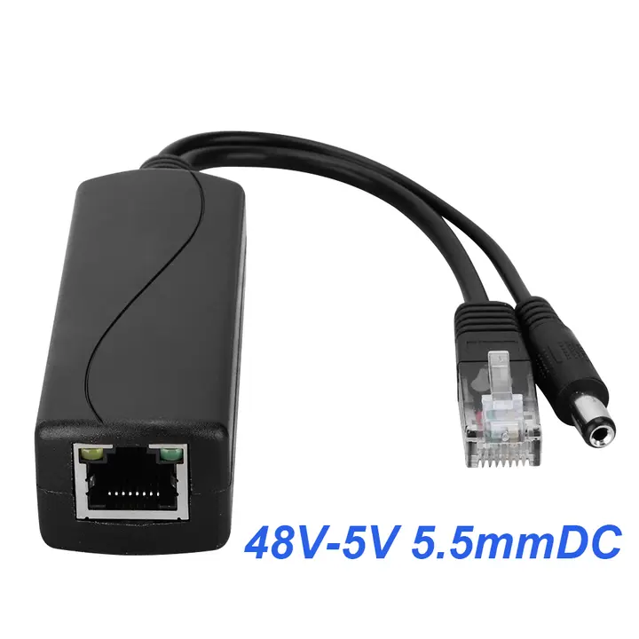 HKBTM POE Splitter 48V To 5V 12V Micro USB tpye-C BarrelJack Power Supply for Huawei for Hikvision for Bobcat for Raspberry Pi detail