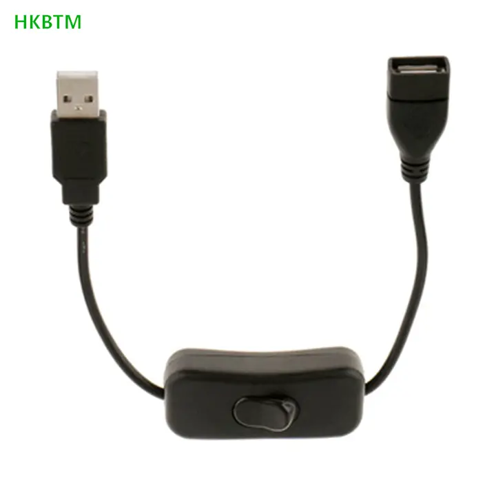 HKBTM 28cm USB Cable with Switch ON/OFF Cable Extension Toggle for USB Lamp USB Fan Power Supply Line Durable HOT SALE Adapter detail