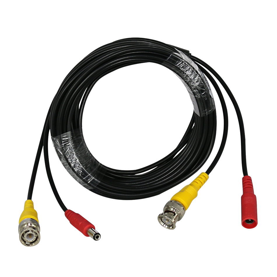 BNC Video Power Siamese Cable 59ft 18m for Analog AHD CVI CCTV Surveillance Camera(图2)