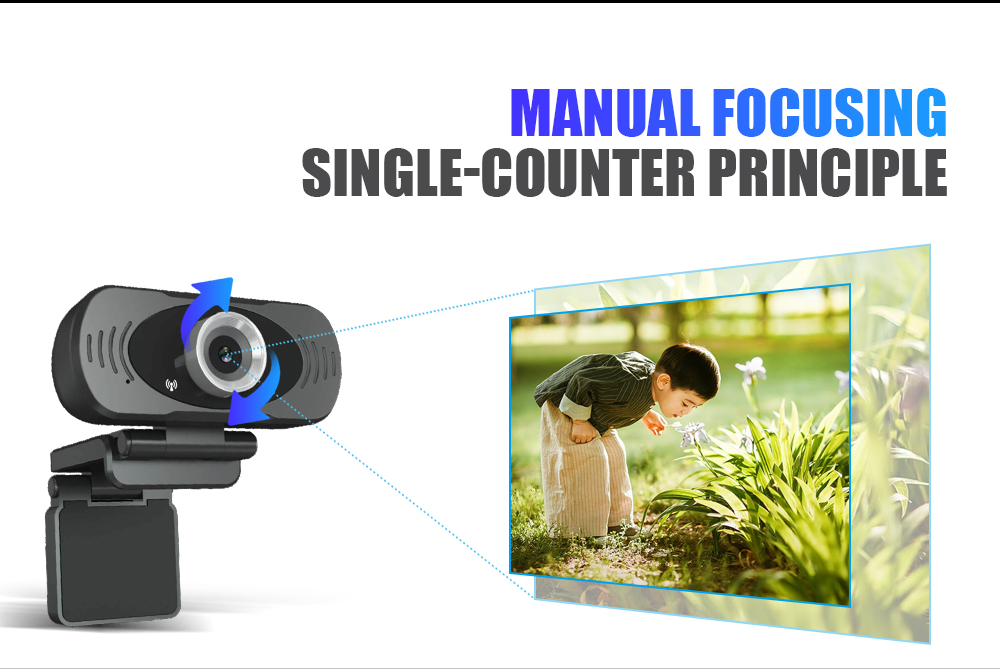 1080P Mini Webcam HD Video Call Web Camera with Built-in Microphone USB Plug & Play Web Cam Widescre(图11)